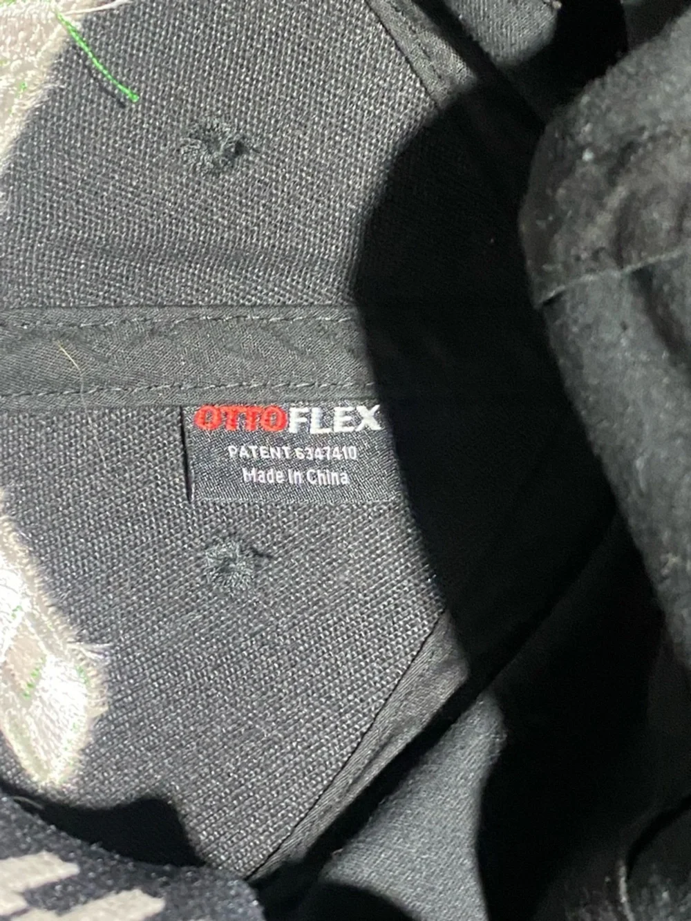 OTTO Black Hat with Green and Blue Embroidered 'Racing' Logo